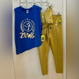 Zumba NWT 3-pc Set - Blue and Gold